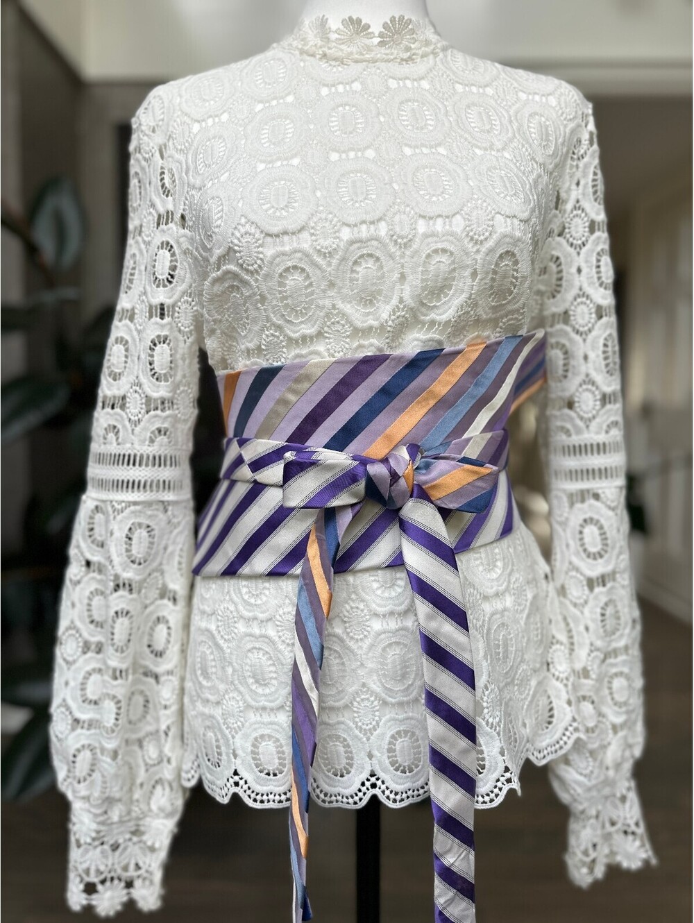 Upcycled Vintage Silk Corset Obi Waist Belt | OOAK | OS